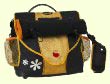 Wickeltasche Schwarz / Gold